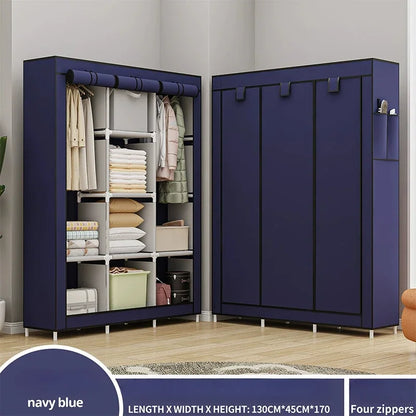 Armoire anti-poussière en tissu - Rangement multicouche pour chambre