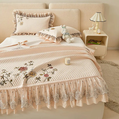 Ensemble de couvre-lit d'été brodé chic - léger et doux, 1 à 3 pièces