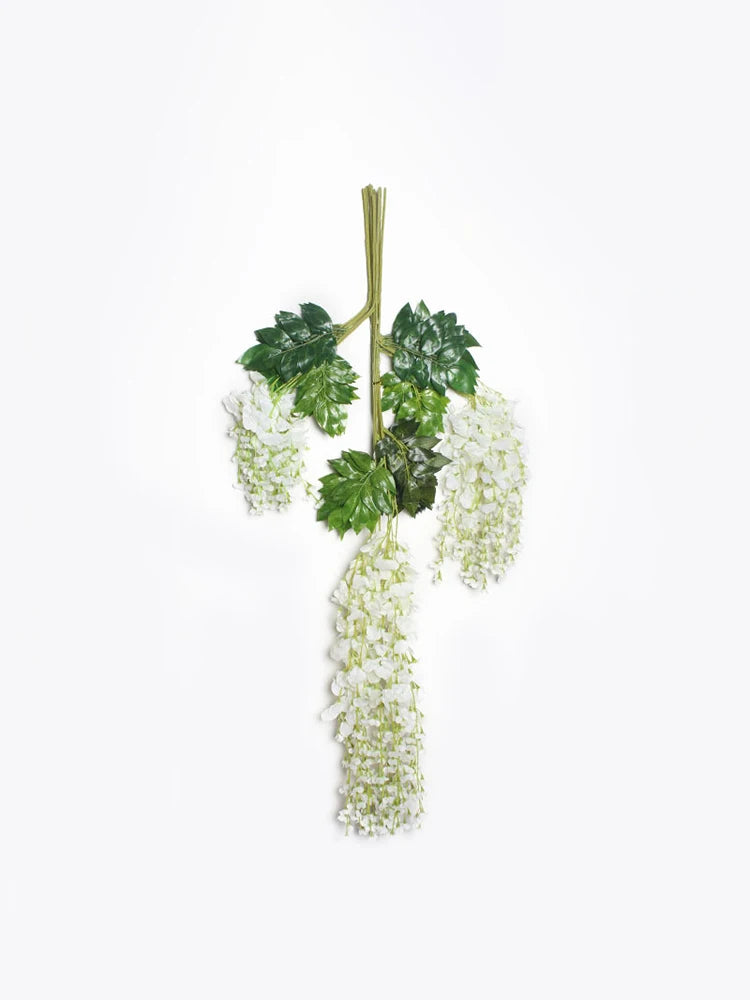 Guirlande de fleurs artificielles de glycine - 12 pièces pour déco mariage