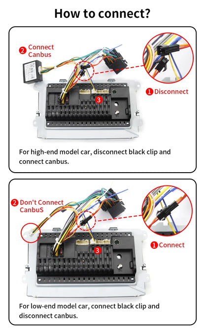 Autoradio GPS Android 13 pour VW, Skoda, Golf, Passat - 2Din