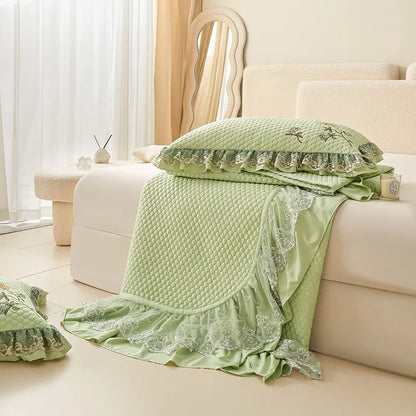 Ensemble de couvre-lit d'été brodé chic - léger et doux, 1 à 3 pièces