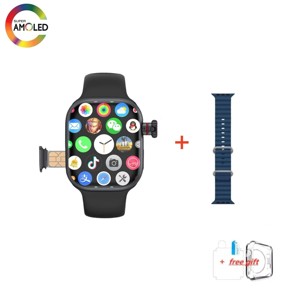 Montre CD99 5G AMOLED 2,29'' - Smartwatch avec caméra rotative