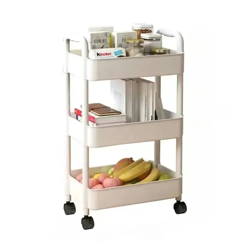Chariot de rangement roulant multicouche pour maison et cuisine