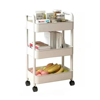 Chariot de rangement roulant multicouche pour maison et cuisine