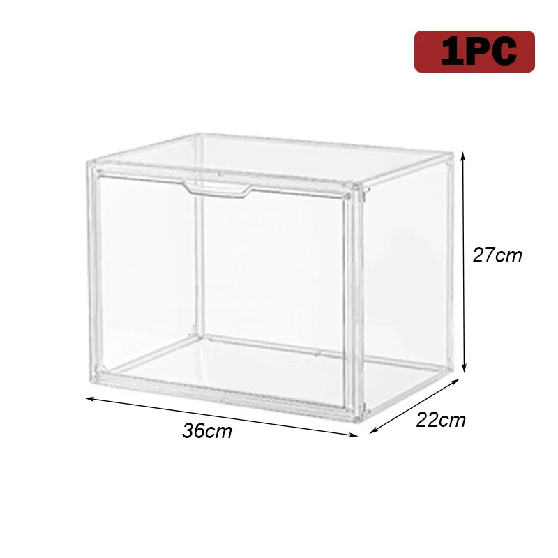Boîte de rangement acrylique transparente pour figurines et maquillage