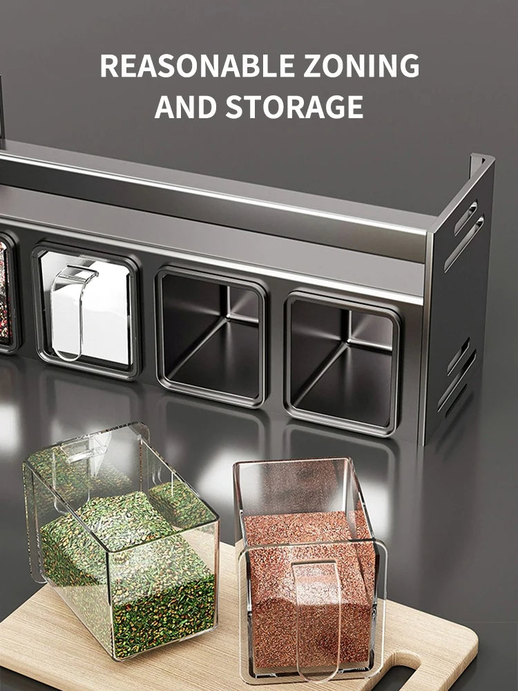 Etagère d'assaisonnement murale sans perçage, pratique et design