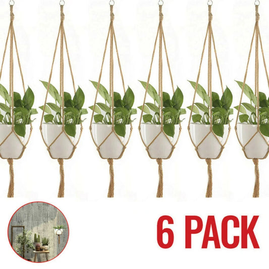 Cintre en Macramé Vintage pour Plantes - Support Panier Extérieur