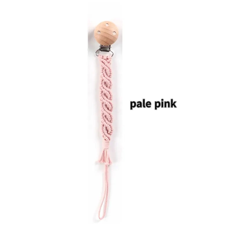 Porte-tétine en macramé et chanvre pour bébé - Tétine en coton artisanale