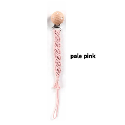 Porte-tétine en macramé et chanvre pour bébé - Tétine en coton artisanale