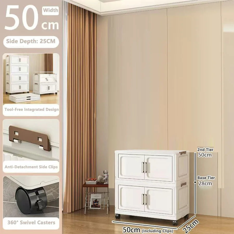Armoire de rangement pliable pour vêtements de bébé et enfants