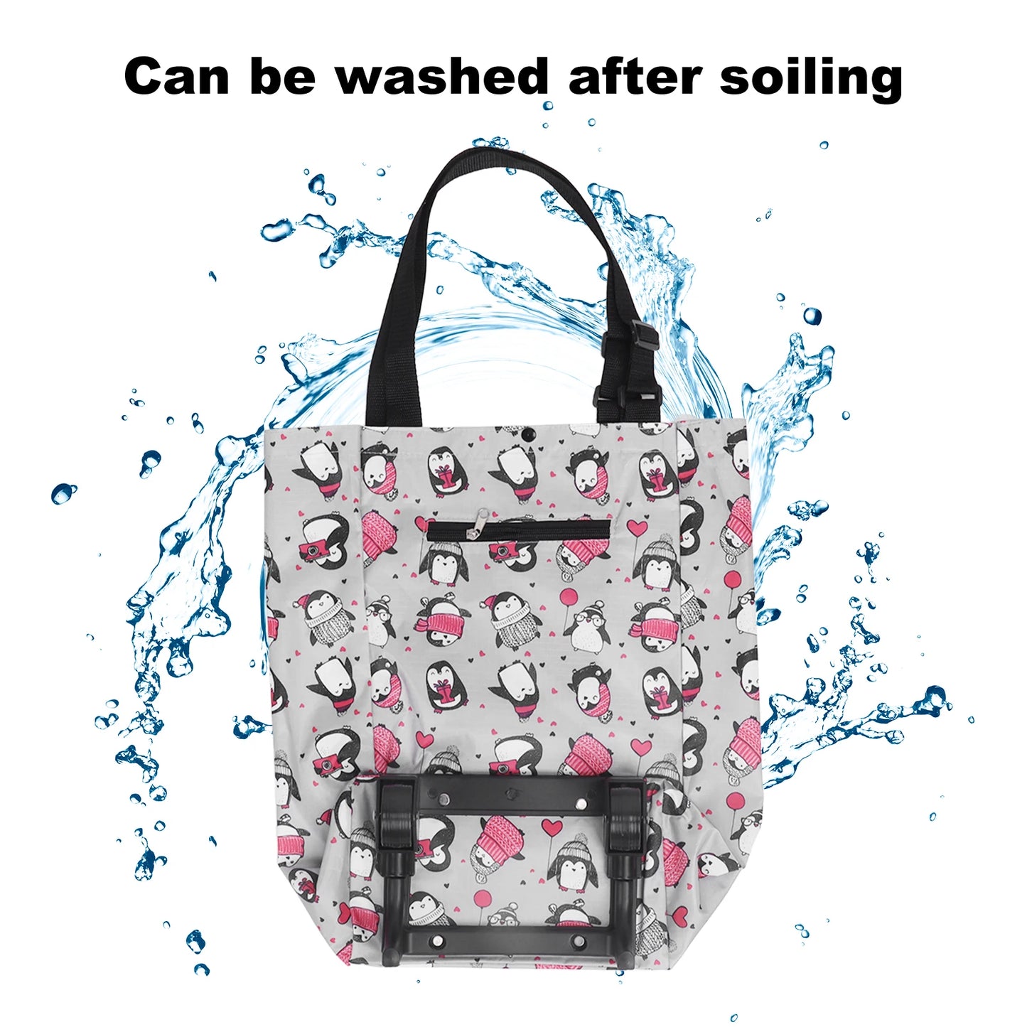 Chariot de Shopping Pliable avec Roulettes pour Homme - Pratique et Fonctionnel