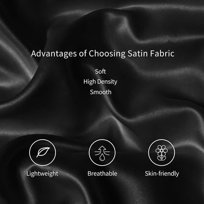 Taie d'oreiller en satin doux pour cheveux et peau - Standard, 2 pièces