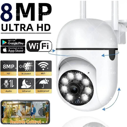 Caméra de Surveillance Wifi 8MP HD avec Zoom 4X et Suivi AI
