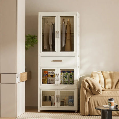 Armoire de rangement pliable multifonction pour vêtements et maison