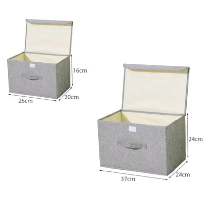 Organisateur de jouets pliant en coton et lin lavable - Panier pratique