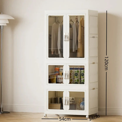 Armoire de rangement pliable multifonction pour vêtements et maison
