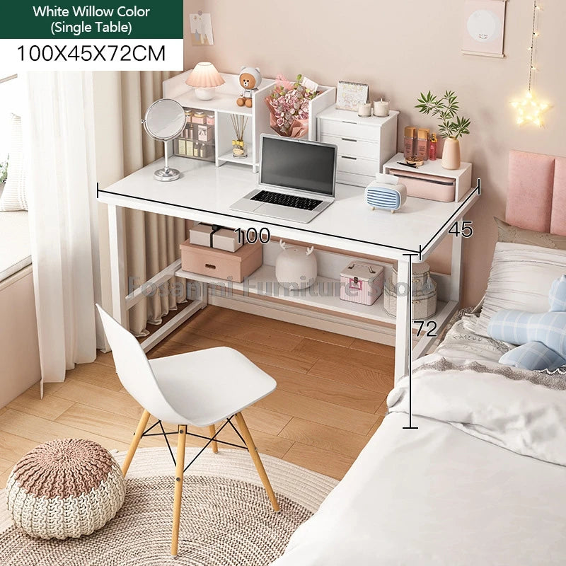 Bureau de jeu et d'étude avec rangement, coins arrondis