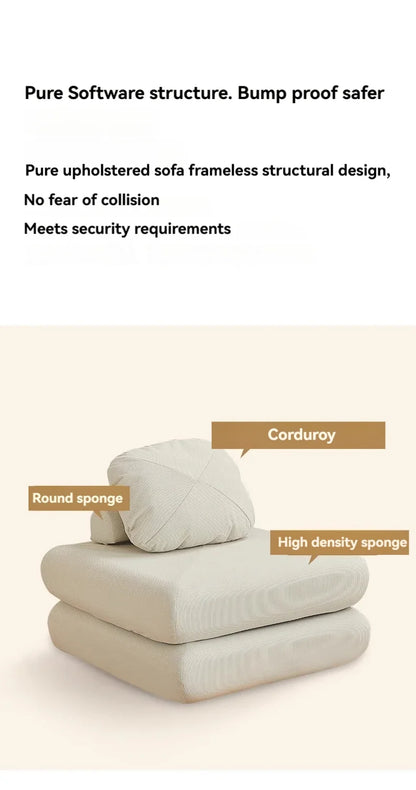 Canapé-lit pliant en tissu pour petit salon - Confort tatami