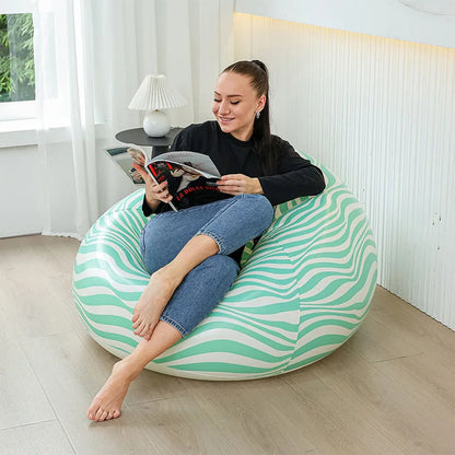 Canapé gonflable inclinable et pliable pour extérieur - Confort rayé