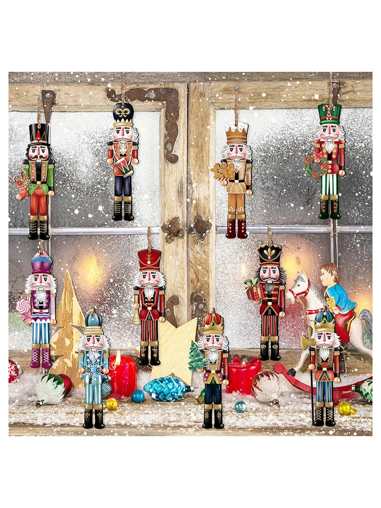 Ensemble casse-noisette en bois, 12 pièces - Décoration de Noël