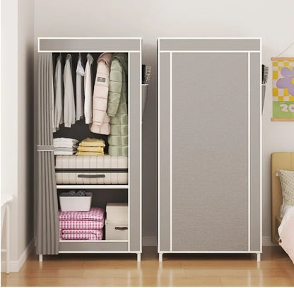 Armoire pliable en tissu minimaliste pour rangement de vêtements