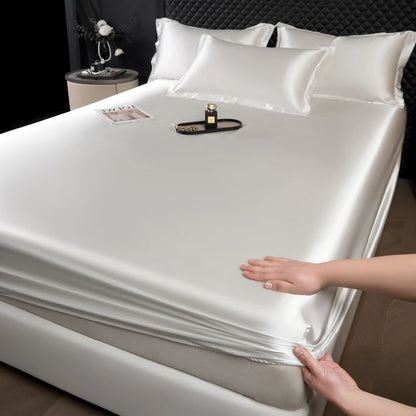 Drap-housse Satin Rayonne Élastique 140x200 160x200 - Literie Chic