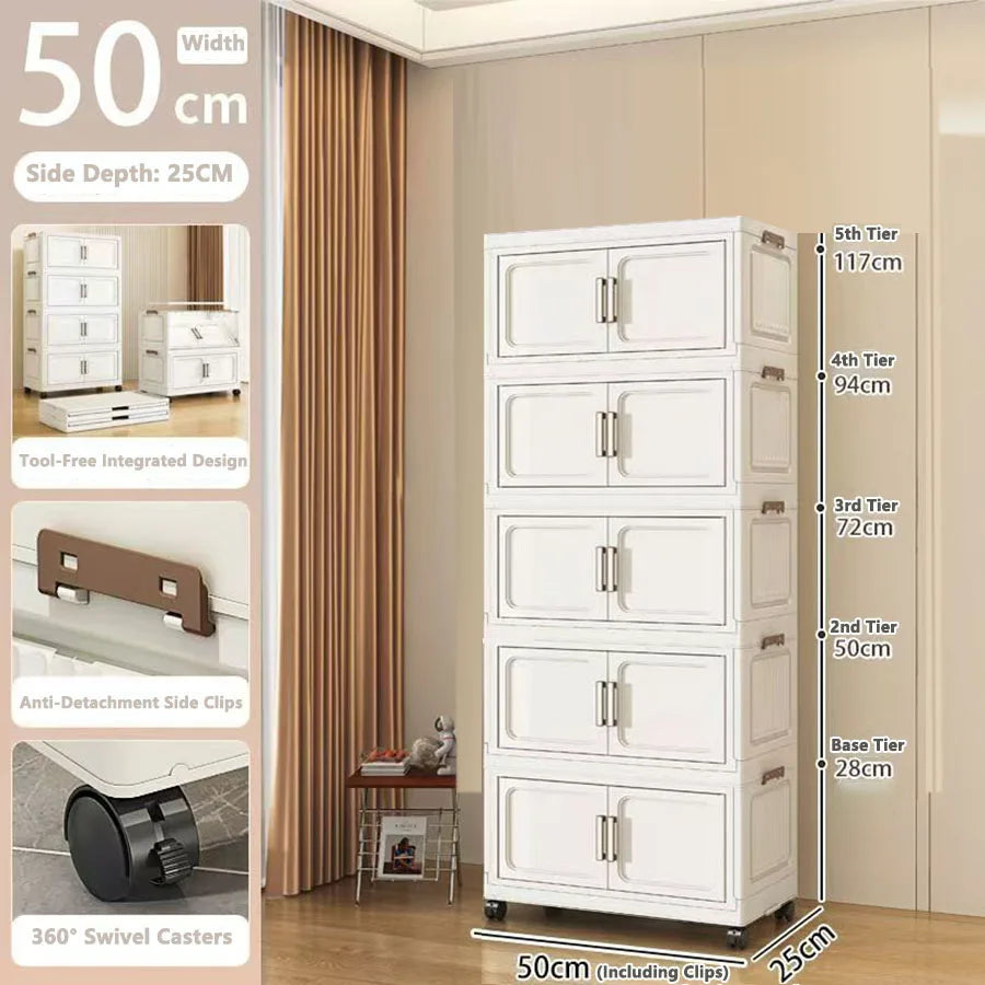 Armoire de rangement pliable pour vêtements de bébé et enfants