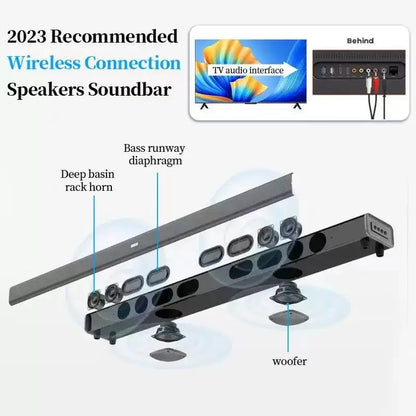 Barre de son 9D avec caisson de basses, Bluetooth & HDMI