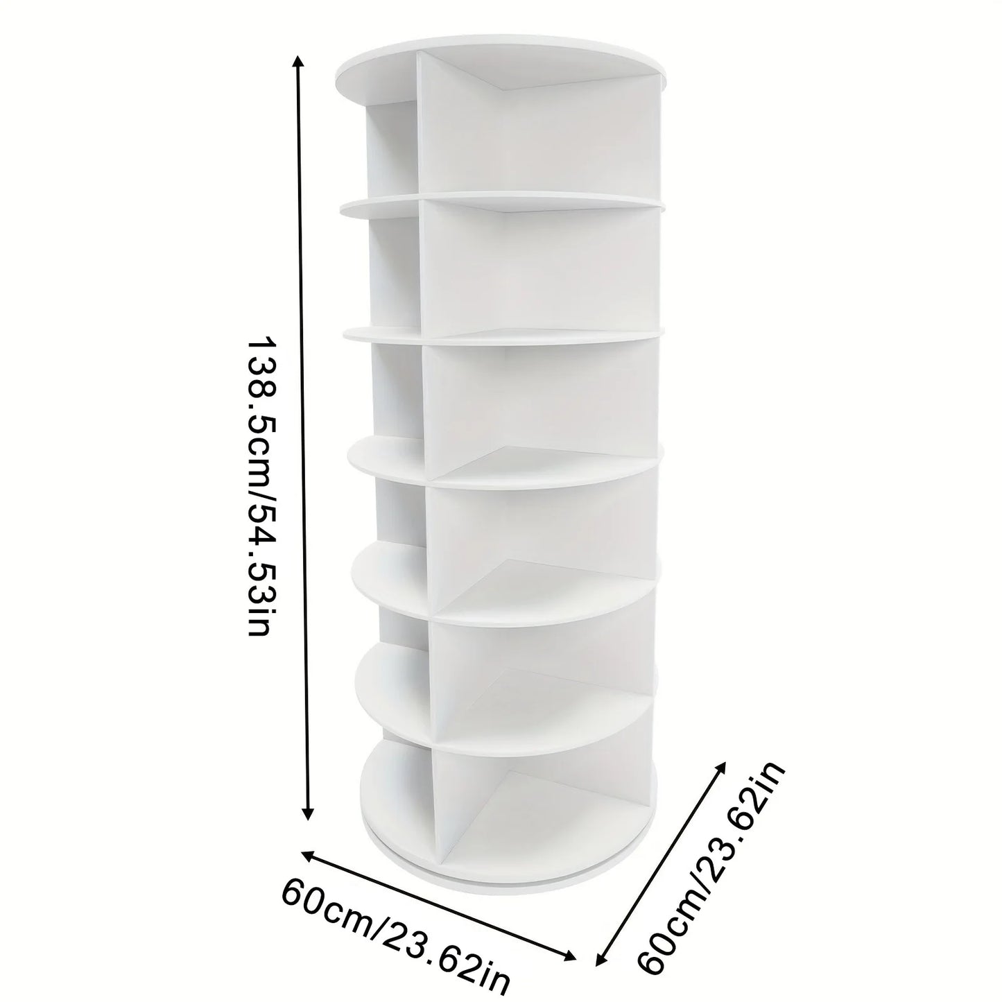 Étagère à chaussures rotative 7 niveaux - Rangement compact et pratique