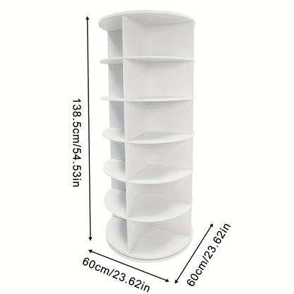 Étagère à chaussures rotative 7 niveaux - Rangement compact et pratique