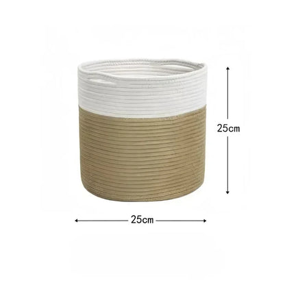 Panier à Linge en Corde de Coton - Panier de Rangement Pliable Luxe