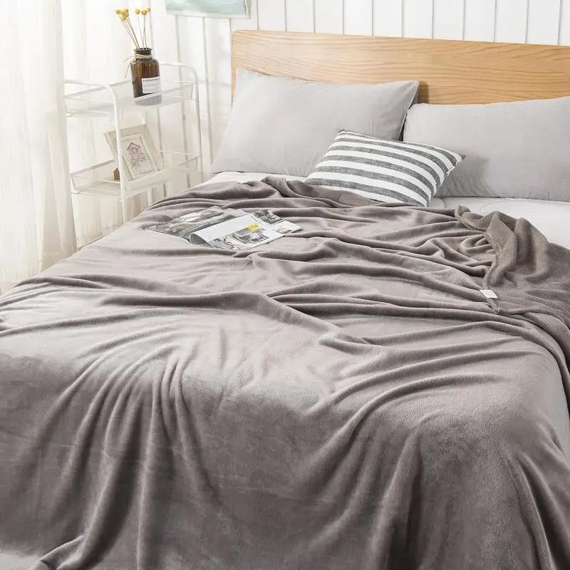 Couverture en flanelle polaire douce - Imprimé léopard et zèbre