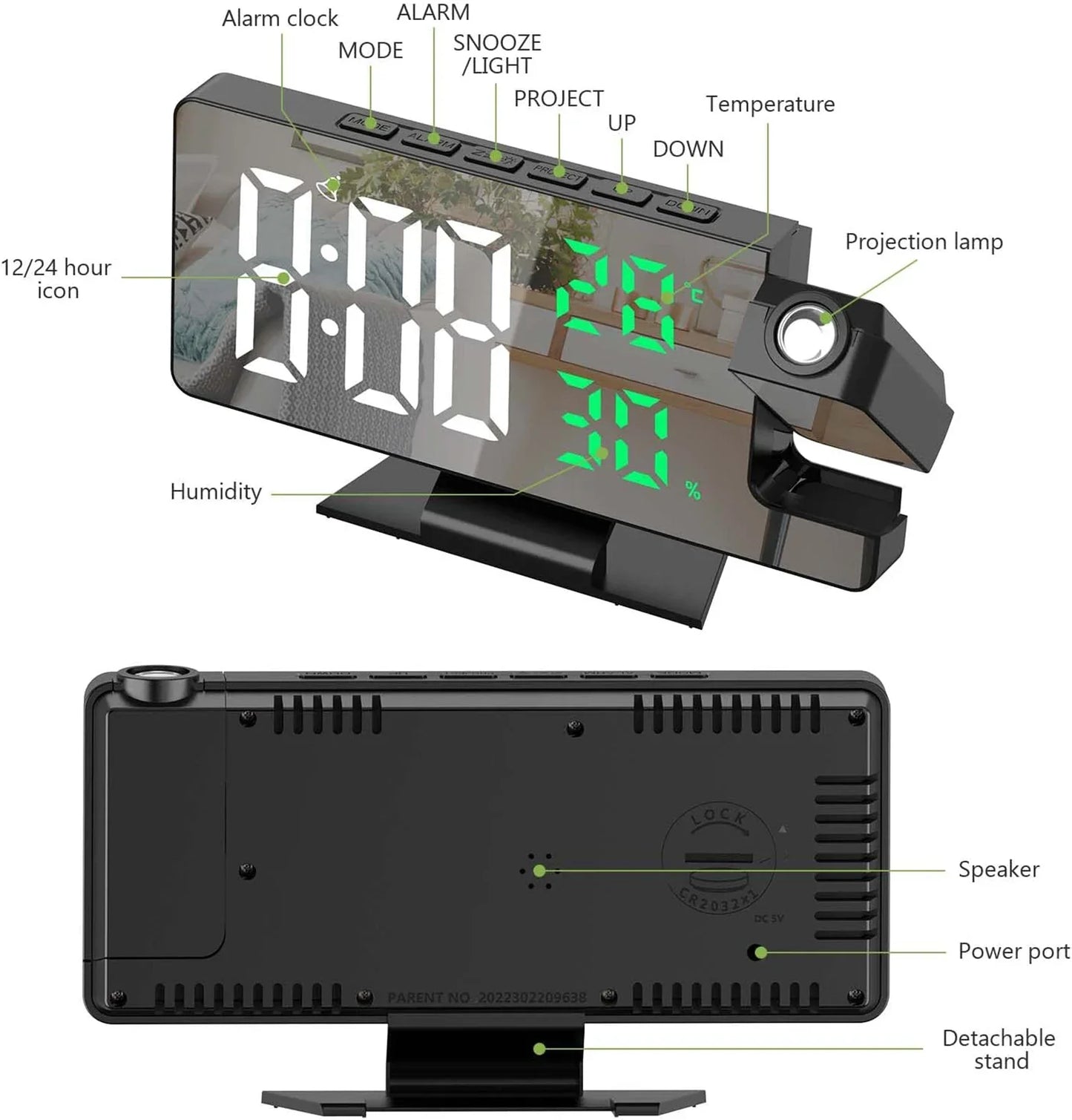 Réveil Numérique LED avec Affichage Heure & Température, Budget-Friendly