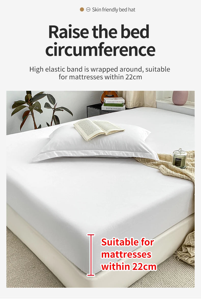 Drap-housse élastique antidérapant pour lits simples à King