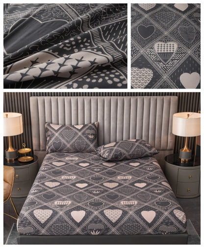 Ensemble de draps King Size 100% Polyester, 3 pièces avec élastique