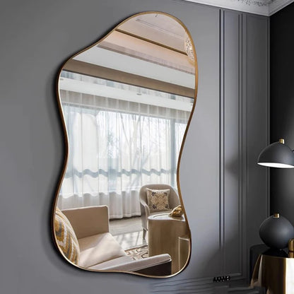 Miroir mural de luxe Xenomorph, grand miroir décoratif unique