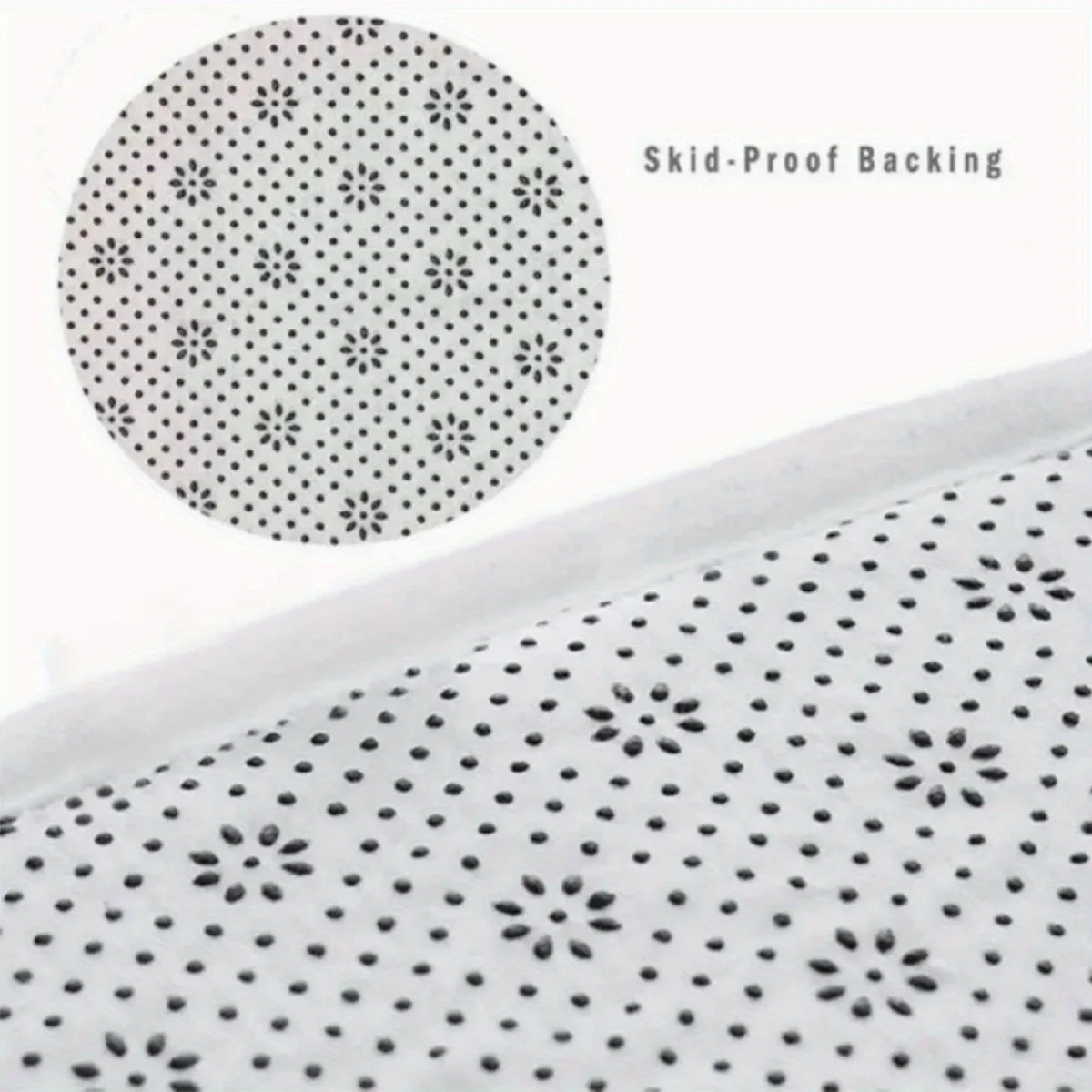 Tapis de bain élégant en cœur avec housse et antidérapant