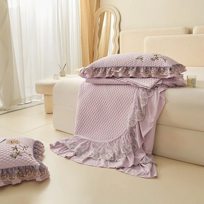 Ensemble de couvre-lit d'été brodé chic - léger et doux, 1 à 3 pièces