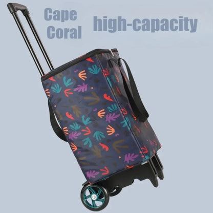 Chariot de courses pliant léger, étanche et grande capacité