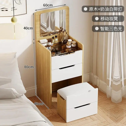 Commode moderne crème 48CM - Table de maquillage et rangement