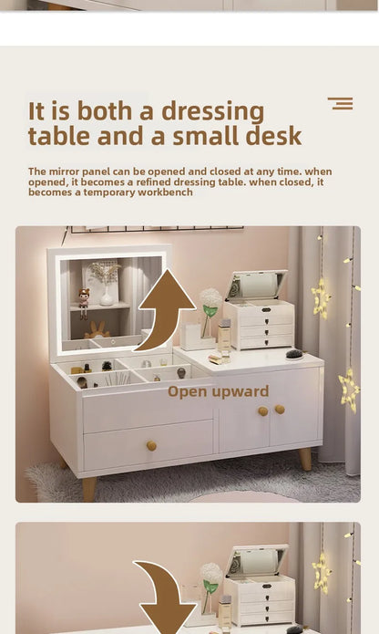 Coiffeuse moderne avec baie vitrée pour chambre à coucher