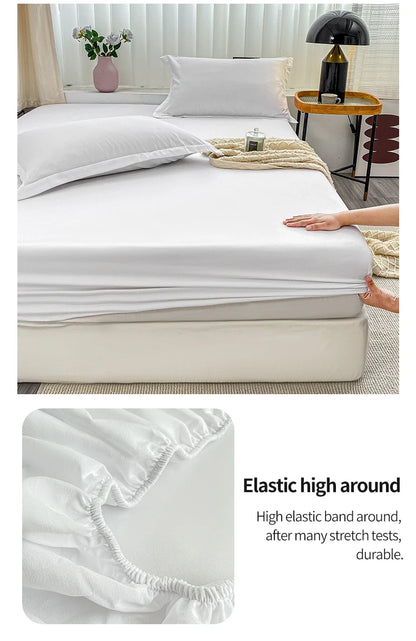 Drap-housse élastique antidérapant pour lits simples à King