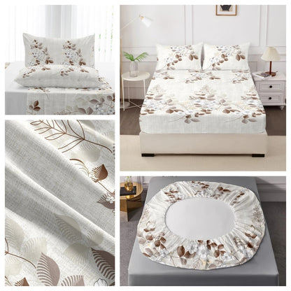 Ensemble de draps King Size 100% Polyester, 3 pièces avec élastique