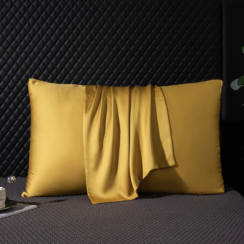 Taie d'oreiller en soie 100% naturelle pour cheveux et peau