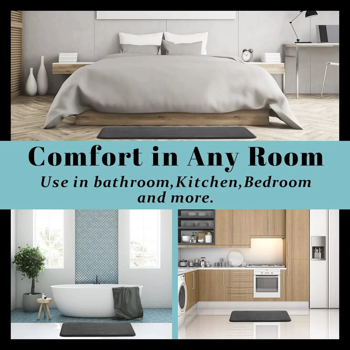 Tapis de bain antidérapant en velours corail - Confort et style