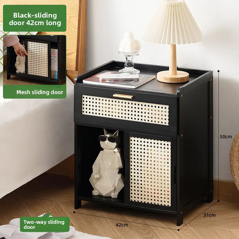 Table de chevet avec tiroir - Armoire de rangement élégante
