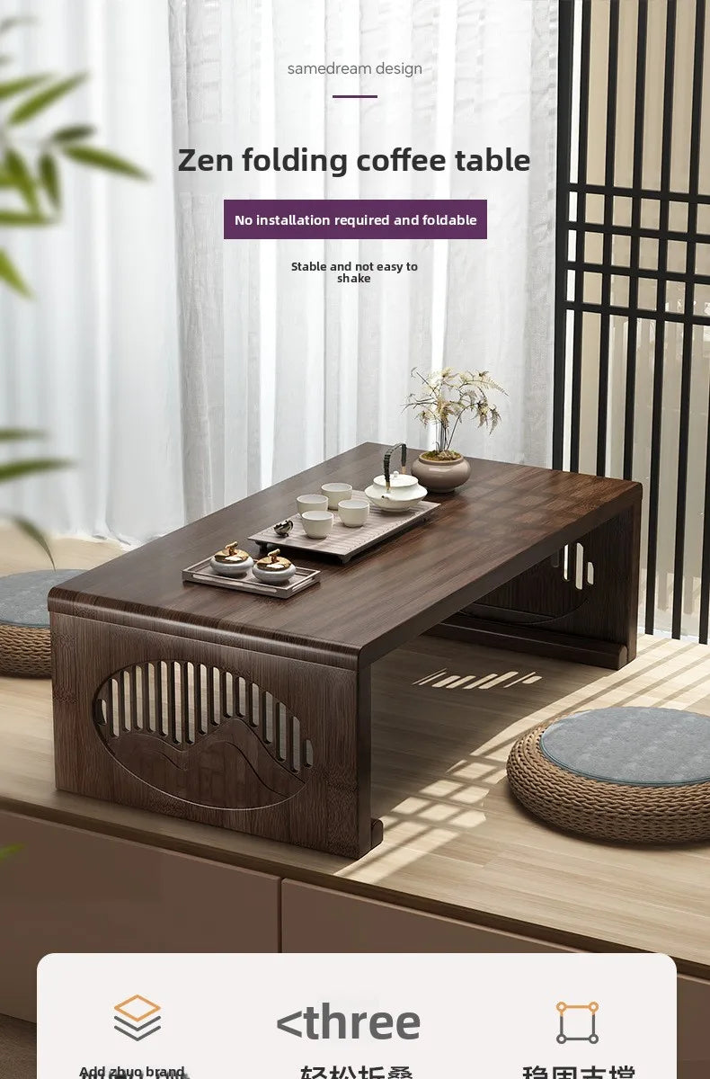 Table basse pliable pour balcon - Petite table à thé pratique