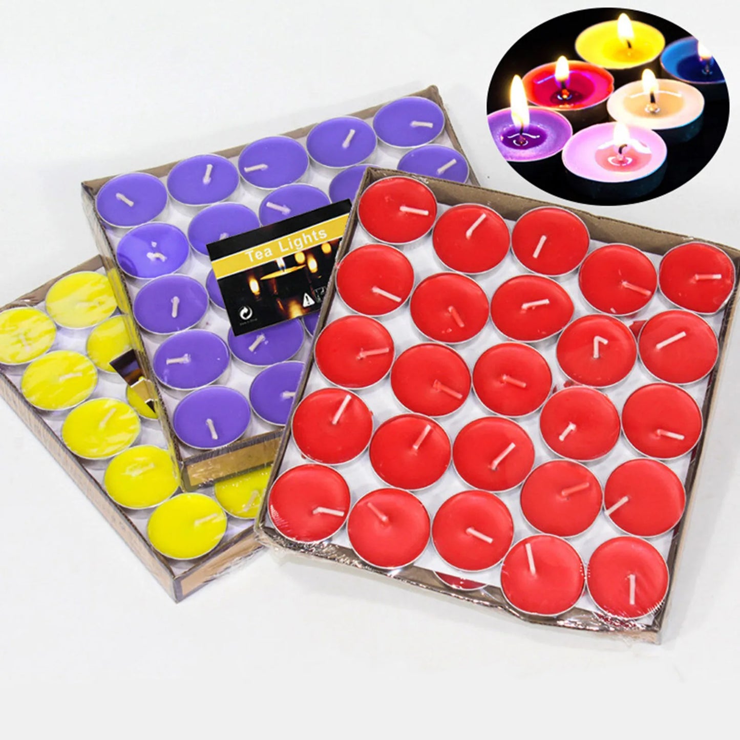 Bougies parfumées à la citronnelle - Lot de 50, anti-insectes et romantiques