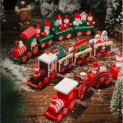 Ornements de Noël : Train en bois mobile pour une déco festive