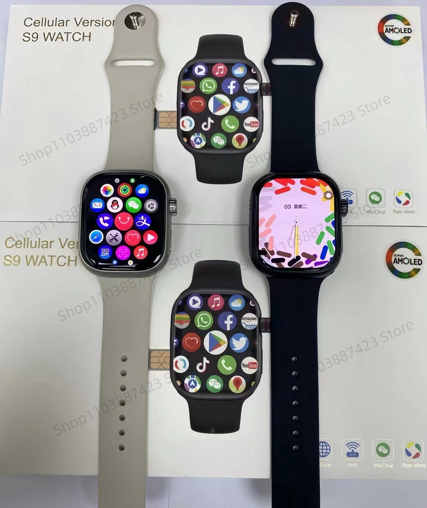 Montre CD99 5G AMOLED 2,29'' - Smartwatch avec caméra rotative